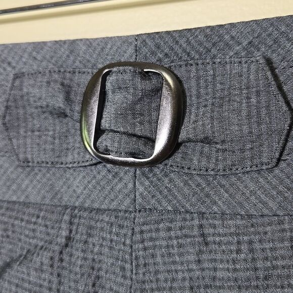 Classique Entier Wide Leg Trouser Pants Size 10 Gray Wool Viscose Career Cuffed - Picture 8 of 14